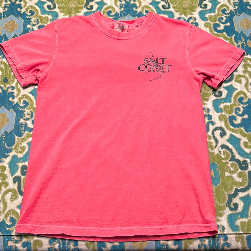 pastel red salt coast tee